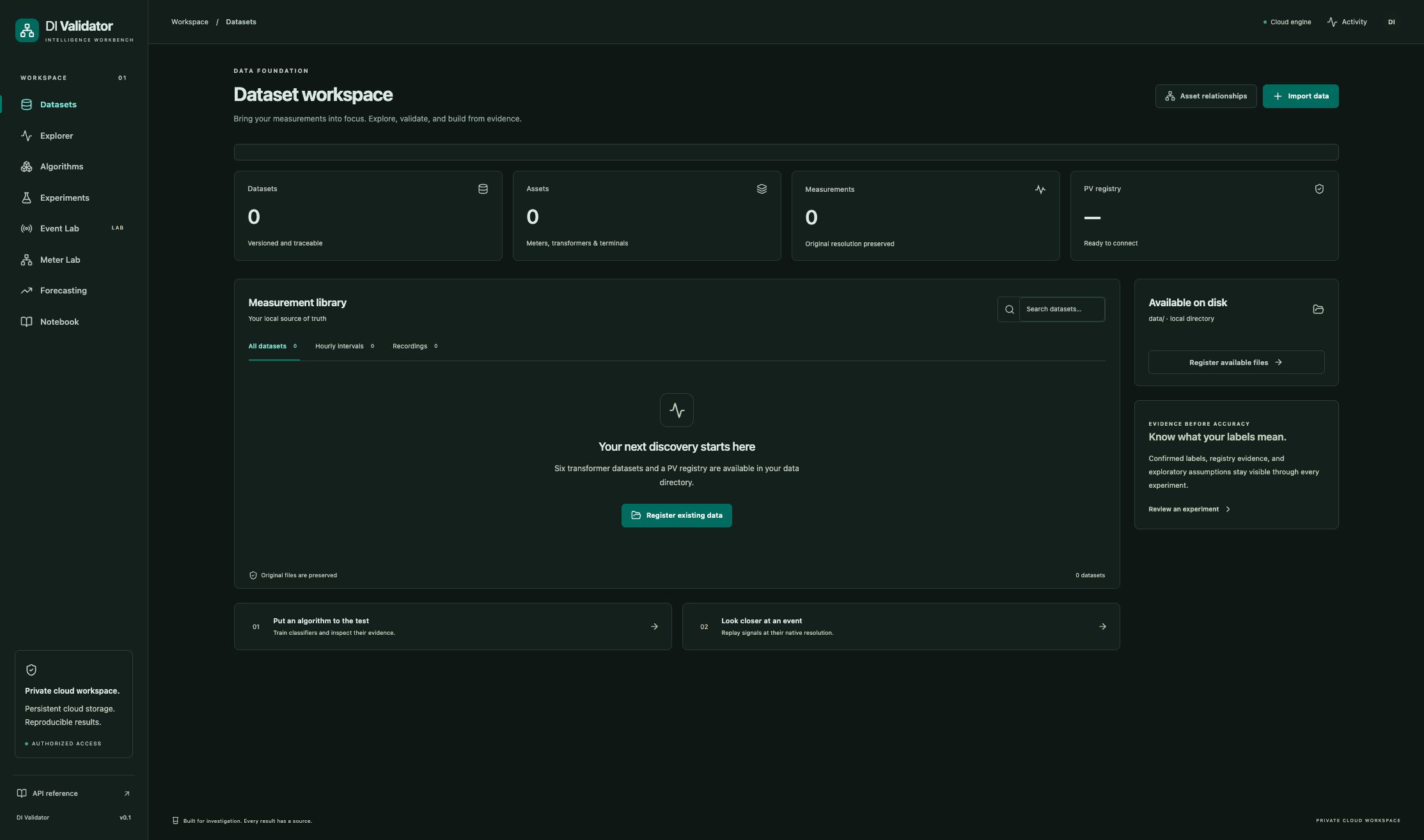 DI Validator application preview
