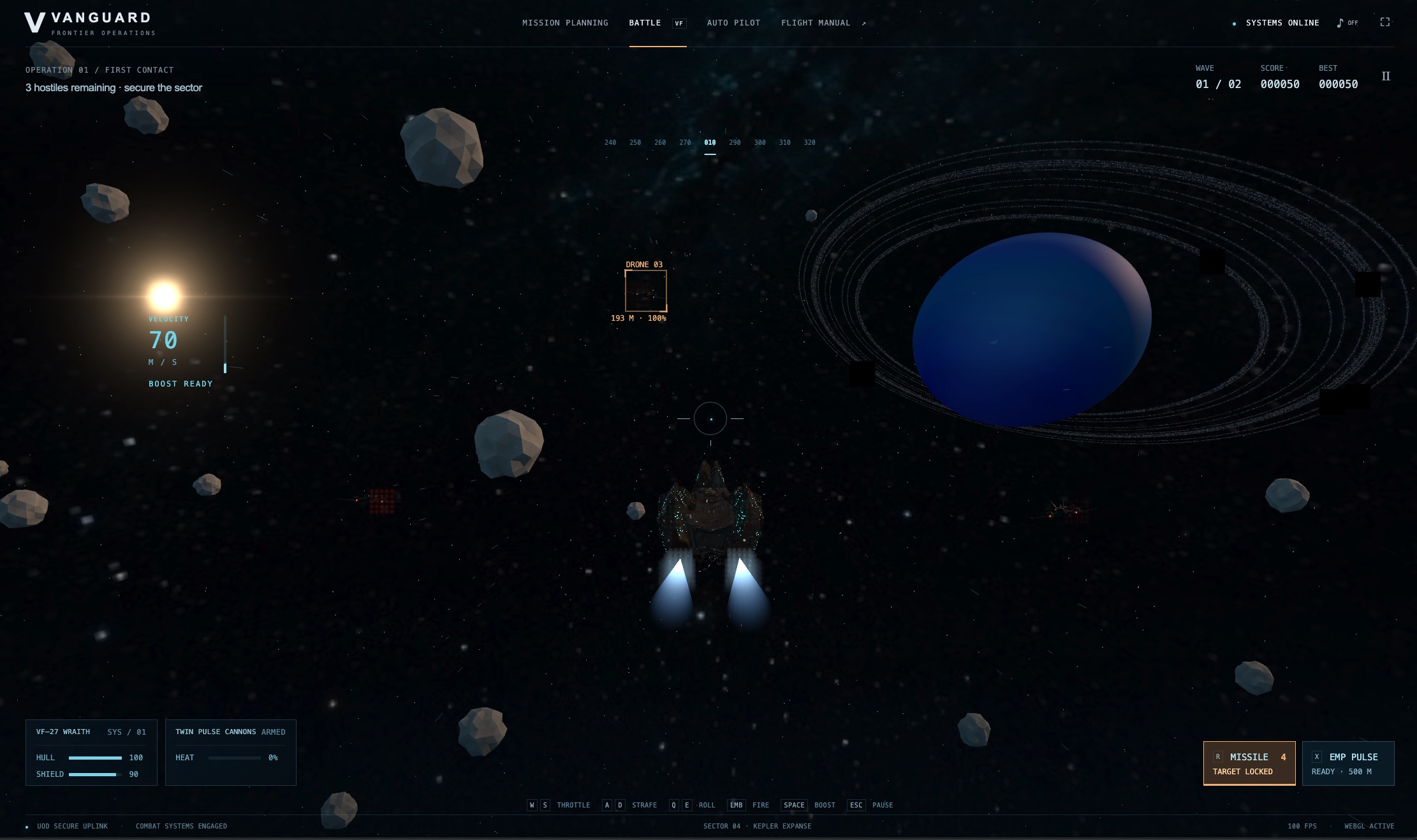 Vanguard — Frontier Operations application preview