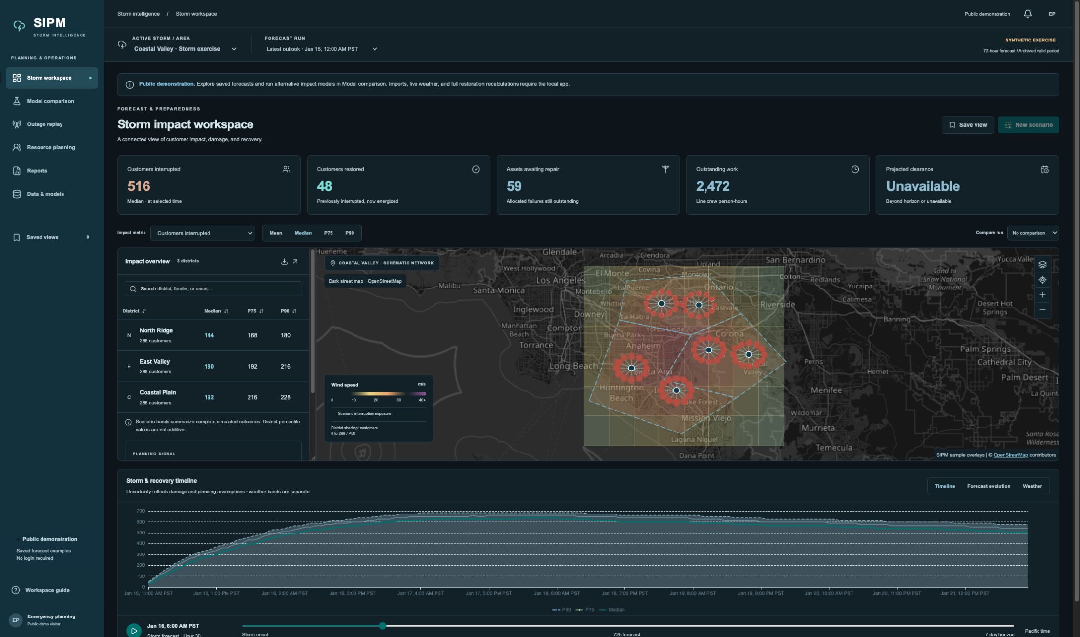 SIPM Storm Intelligence application preview